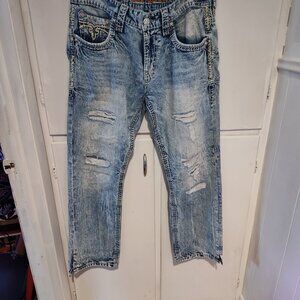 Mens Rock Revival Blue Jeans size 36